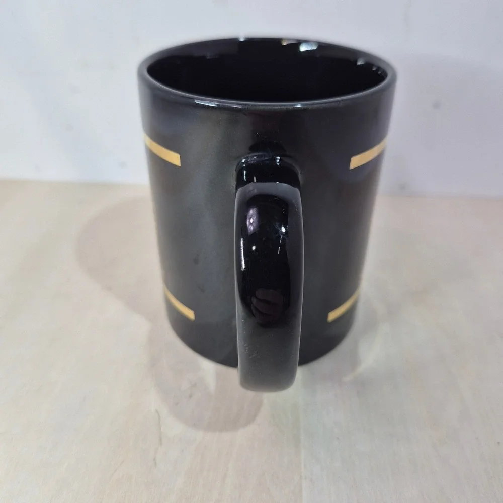 Norwegian Cruise Line S/S Norway Coffee Mug Black Gold Anchor Souvenir Nautical